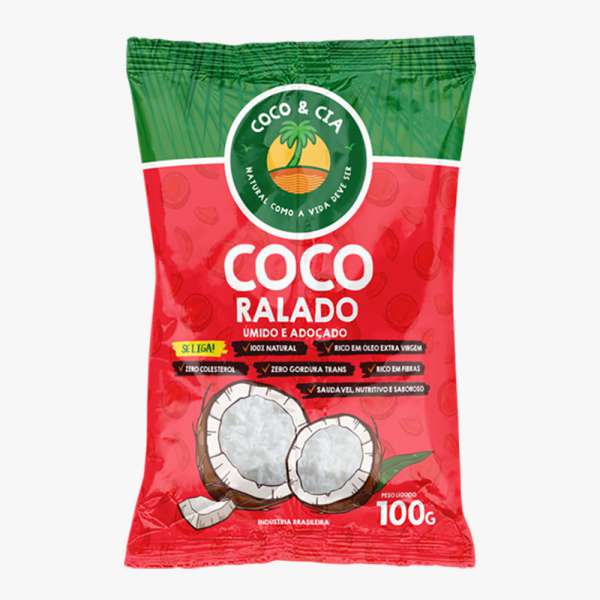 Coco Ralado Úmido e Adoçado 100g